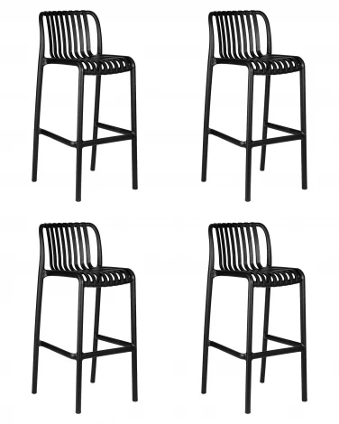 Набор 4 шт стул барный DOBRIN CHLOE BAR (черный)