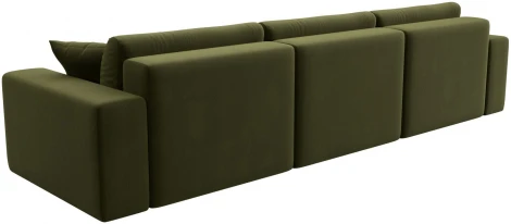 Диван прямой Лига-036 НПБ Классик Лонг (Зеленый/Микровельвет) Лига Диванов арт.121317