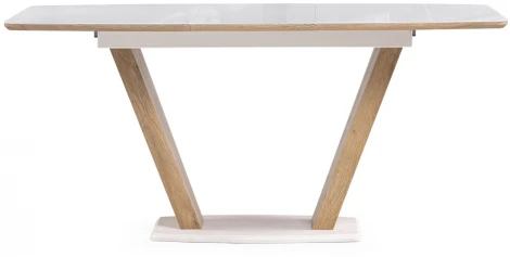 Стол на тумбе Notta Петир 120(160)х80 ультра белый / дуб вотан 511237