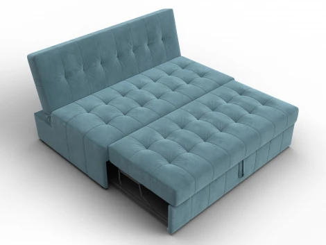 Диван прямой Лига-107 (140) (ЛДСП,Брус,Фанера,Велюр/Бирюзовый) Лига Диванов 134907