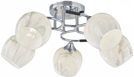 Потолочная люстра на штанге Arte Milano AMALFI-327985 327985/5 CR+BK (220V)