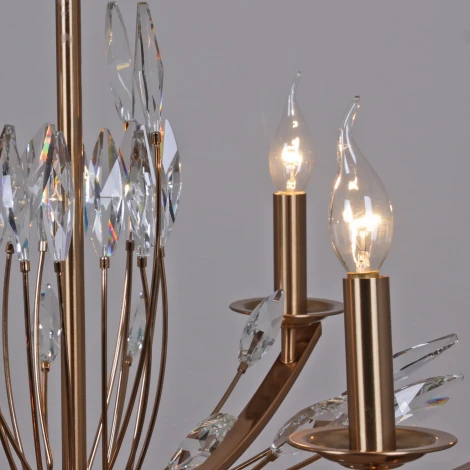 Подвесная люстра ILLUMICO IL2307-6POR-39 GD (на цепи, подсвечник, свеча)