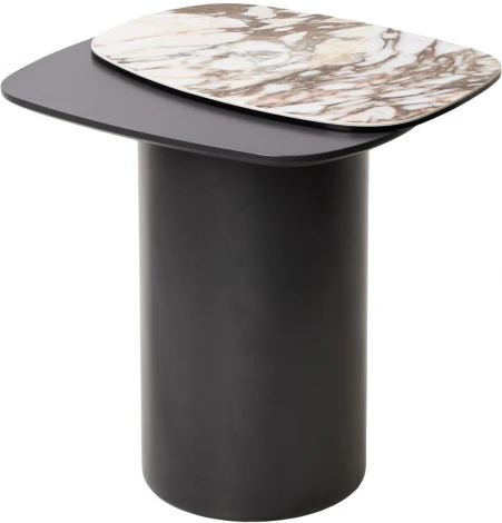 Стол кофейный ARVID TL-312 испанская керамика на стекле/ МДФ окраш. / темно-серый МДФ каркас ®DISAUR (арт.626M05807)