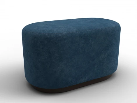 Пуф 007 (ДСП,Фанера/Пластик/Велюр/Синий) Лига Диванов 132518