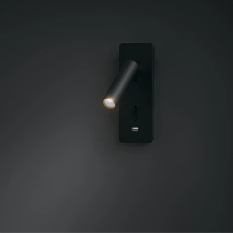 Настенный светильник с usb-портом (бра для чтения) Mirax 3000К 3Вт IP 20 LED Maytoni Technical C041WL-L3B3K (220V, выключатель)