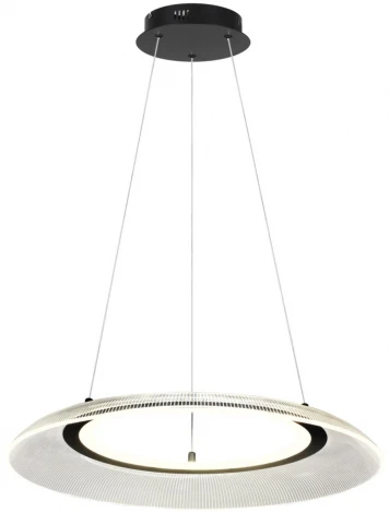 Светильник подвесной Novotech Welle 359189 OVER черный, диммируемый, в комплекте пульт ДУ IP20 LED 3000К~6000К 48W 220-240V (регулировка яркости, на тросе)