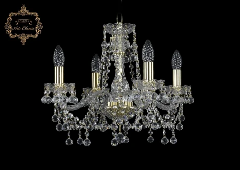 Подвесная люстра Art Classic 11.26 11.26.4.165.Gd.B (220V, хрусталь, на цепи, подсвечник, свеча)