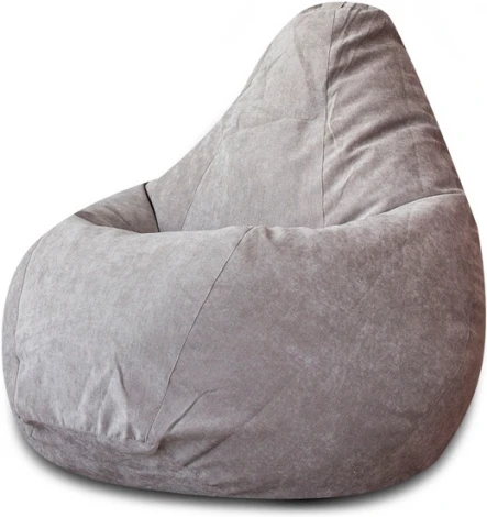 Кресло Мешок Груша Серый Микровельвет (2XL, Классический) Микровельвет арт.5039131