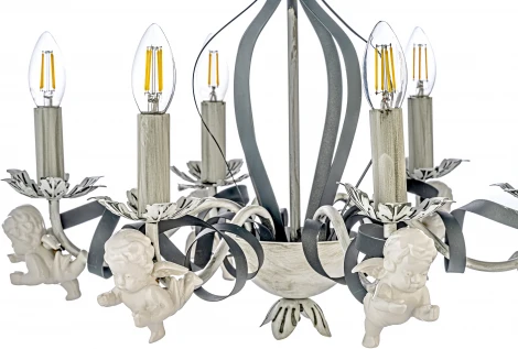 Подвесная люстра Arti Lampadari Surano E 1.1.6 S (220V, на цепи, подсвечник, свеча)