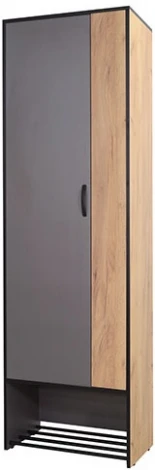 Шкаф Ивару ОЛЬГА-ЛОФТ 3, Дуб Крафт Золотой, Темно Серый