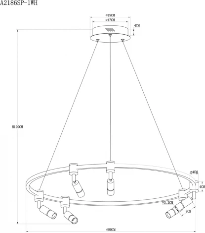 Подвесной светильник Arte Lamp Ring A2186SP-1WH