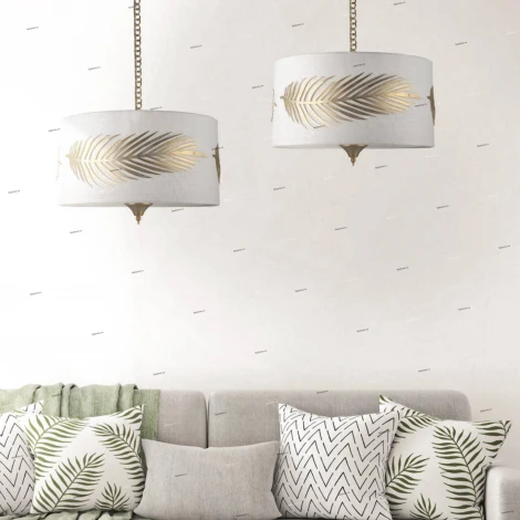 Подвесная люстра Maytoni Farn H428-PL-03-WG (220V, на цепи, листья)