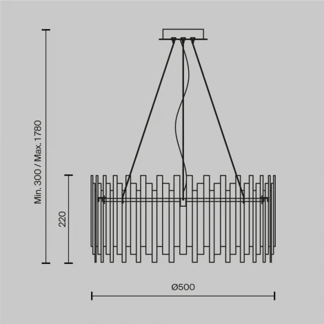Подвесная люстра Maytoni Coliseo MOD136PL-06BS (220V, на тросе, круглые)
