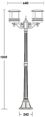 Наземный фонарь Oasis Light TOKIO 68308A Bl opal (220V, IP44)