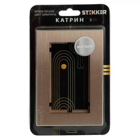 Рамка на 2 поста (шампань) Stekker Катрин 50030