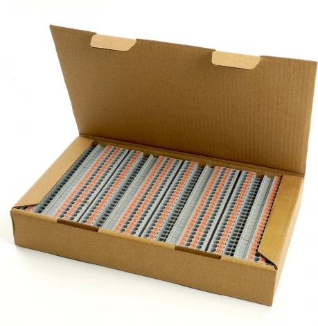 Зажим пружинный 3-х проводной проходной Stekker 49243