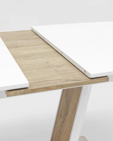 Стол обеденный Stool Group Атланта раскладной 160-200*90 глянцевый белый УТ000002660