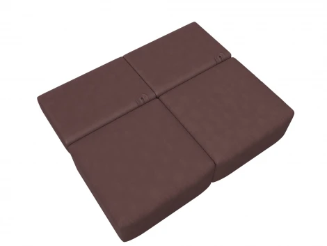 Диван прямой модульный Лига-060 НПБ (ЛДСП,Брус,Фанера/Пластик/Замша/Бордовый) Лига Диванов 129465