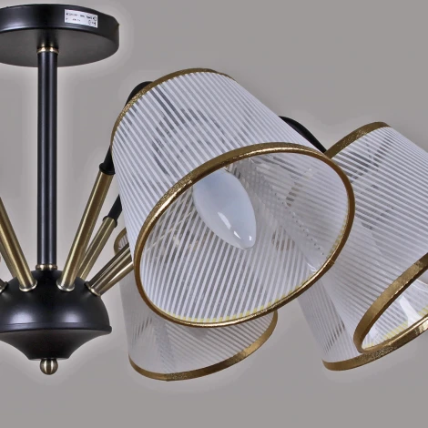 Потолочная люстра на штанге ILLUMICO IL0344-8CSQ-79 BK AB (220V)