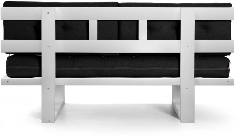 Кушетка Arsko Торн-М белая эмаль черная рогожка