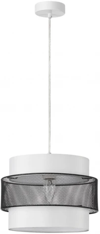 Подвесной светильник Lumion Animaisa 8002/1A белый, черный металл/металл, текстиль Е27 60W 220V (на проводе, круглые)