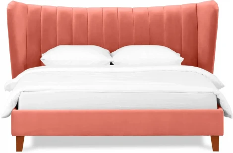 Кровать Queen II Agata L ОГОГО (арт.574801), (Ткань/Оранжевый)