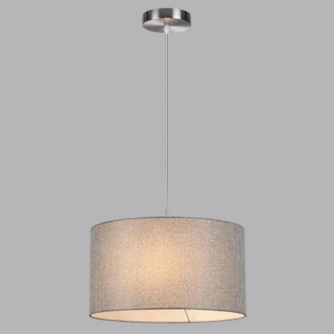 Подвесной светильник Lumion Nikki 8251/2 никель/серый, металл/текстиль Е27 2*60W 220V (на проводе, круглые)