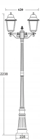 Наземный фонарь Oasis Light QUADRO L 79909LA Bl (220V, фонарь, IP44)