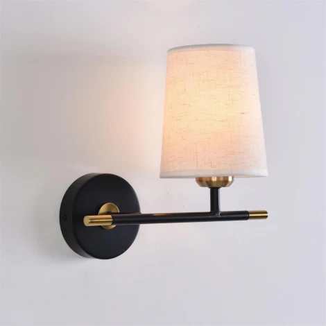 Бра Lumion Claudi 8359/1W медь/черный/белый, металл/текстиль E27 60W 240V