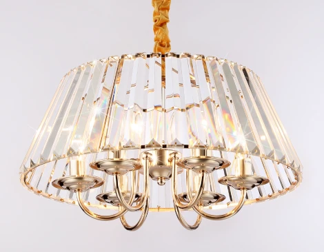 Подвесная люстра Ambrella Traditional TR5039 (220V, хрусталь, на цепи, свеча, круглые)