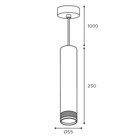 Подвесной светильник Wolta WSL-GU10/P12BG под лампу GU10 Черный / золотой RETE
