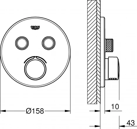 Смеситель Grohe Grohtherm SmartControl 29145000 для ванны с душем