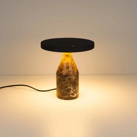 Настольная лампа SP-CROOD-TAB-R22.5x24-7W Warm3200-MIX (CF-BK, 140 deg, 230V) (Arlight, IP20, Мрамор) 061771