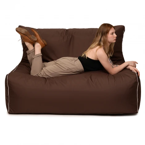 Бескаркасный диван Dreambag Модерн Коричневый (Экокожа, Классический) 4600521