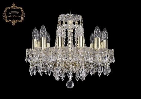 Подвесная люстра Art Classic 11.23 11.23.12.141.Gd.Dr (220V, хрусталь, на цепи, подсвечник, свеча)