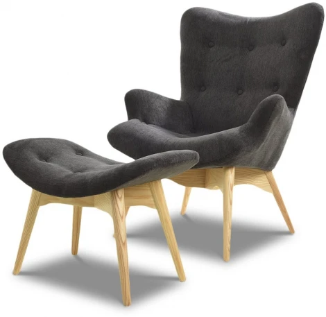 Кресло DС-917 цвет графит HE 492-10 ноги ясень-01