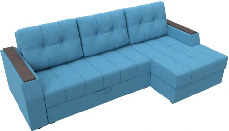 Диван угловой Эмир БС правый угол (Голубой/Рогожка) Лига Диванов арт.123556
