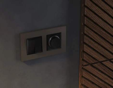 Рамка Ambrella Volt ALFA Qubi (Темная бронза матовый) 2-ая AF250632