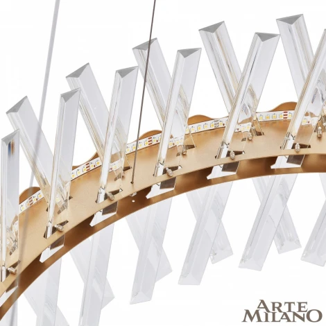 Подвесная люстра Arte Milano Venezia 311096/D600 BS (регулировка яркости, LED, 220V, хрусталь, пульт управления, на тросе, круглые)