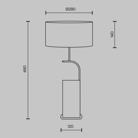 Настольная лампа Maytoni Glamping MOD437TL-02B