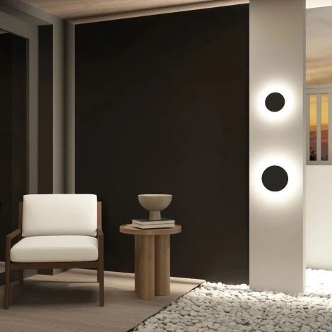 Настенный уличный светильник Denkirs Alta DK9781-BK (LED, 220V, круглые, IP65)