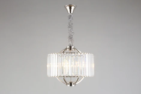 Подвесная люстра Aployt Nela APL.746.03.05 (220V, хрусталь, на цепи, свеча, круглые)
