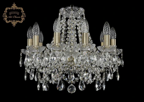 Подвесная люстра Art Classic 11.25 11.25.10.165.Br.Sp (220V, хрусталь, на цепи, подсвечник, свеча)
