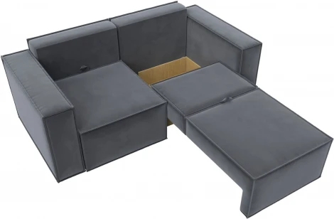 Диван прямой Куба мини (Серый/Велюр) Лига Диванов арт.121875