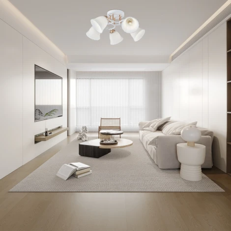 Потолочная люстра на штанге Arte Milano AMALFI-325395 325395/5A WH+FG (220V)