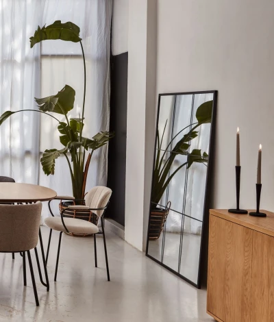 Напольное зеркало La Forma (ex Julia Grup) Ulrica (Черный/ Металл,Обработанная древесина,Железо)