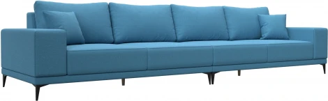 Диван прямой Льюес Лонг (Голубой/Рогожка) Лига Диванов арт.124828