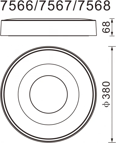 Потолочный светильник круглый Mantra Coin 7566 (регулировка яркости, LED, 220V, пульт управления, круглые)
