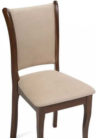 Деревянный стул Woodville Санати сливочный раф / темный орех 527068