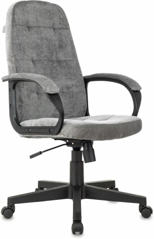 Кресло руководителя Бюрократ CH 002 Fabric серый Light-19 крестов. пластик